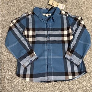 Burberry Blue Checkered Shirt